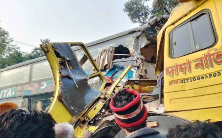 দিনাজপুরে বাস-ট্রাক সংঘর্ষে নিহত ৪