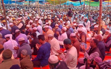 গাইবান্ধায় আখেরি মোনাজাতের মধ্য দিয়ে শেষ হলো ইজতেমা