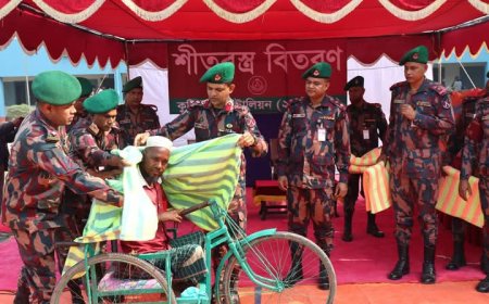 কুড়িগ্রামে বিজিবি'র উদ্যোগে শীতবস্ত্র বিতরণ