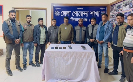 সিরাজগঞ্জে আন্তঃজেলা ডাকাত দলের ১১ সদস্য গ্রেপ্তার