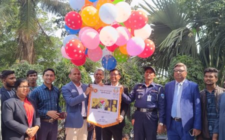 রাঙ্গামাটিতে তারুণ্যের উৎসব উপলক্ষে শহরে বর্ণাঢ্য র্যালি