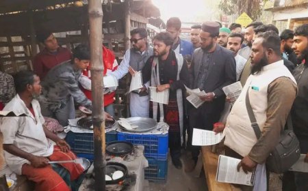 রাজাপুরে জুলাই গণহত্যার বিচার দাবিতে বিক্ষোভ ও লিফলেট বিতরণ
