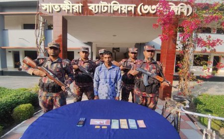 ভারতে পাচারের সময় ২ স্বর্ণের বারসহ যুবক আটক