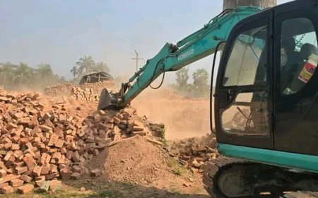 ঝালকাঠিতে অবৈধ ইট ভাটা ধ্বংস, ১ লাখ টাকা জরিমানা
