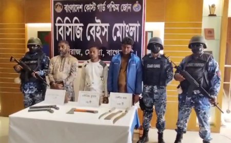 মৎস্যঘেরে হামলা ও লুটপাটের অভিযোগ, অস্ত্রসহ ৩ সন্ত্রাসীকে আটক