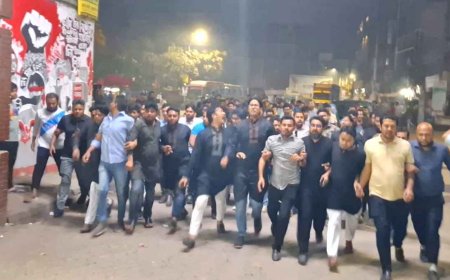 এমসি কলেজে হামলার ঘটনায় জবিতে ছাত্রদলের বিক্ষোভ