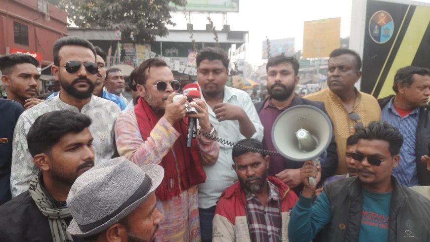 আ.লীগের মাস ব্যাপী কর্মসূচির প্রতিবাদে বানেশ্বরে বিএনপির বিক্ষোভ