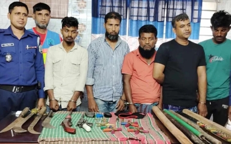 বরিশালে আগ্নেয়াস্ত্রসহ পাঁচ ডাকাত গ্রেপ্তার