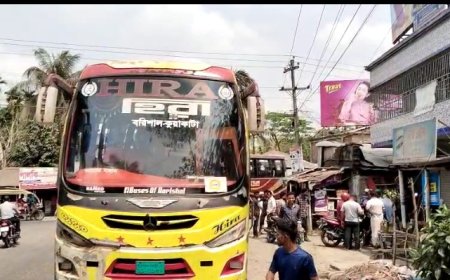 ঝালকাঠিতে চলন্ত বাস থেকে ছিটকে পরে হেলপারের পায়ের পাতা বিচ্ছিন্ন