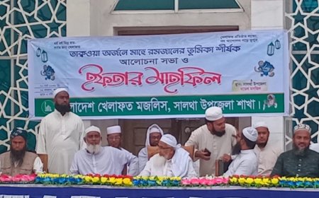সালথায় খেলাফত মজলিসের ইফতার মাহফিল অনুষ্ঠিত