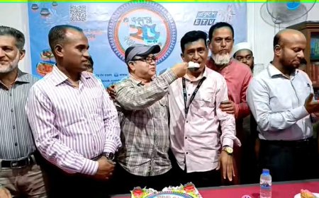 বর্ণাঢ্য আয়োজনে সুনামগঞ্জে একুশে টেলিভিশনের রজতজয়ন্তী উদযাপন