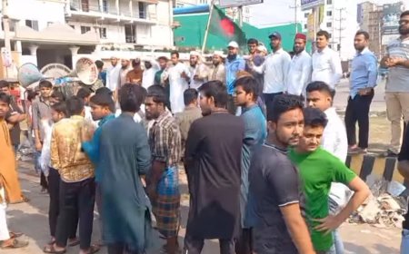 আওয়ামী লীগ নিষিদ্ধের দাবিতে সাভার ও আশুলিয়ায় গণজমায়েত