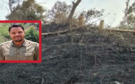 স্টাফ স্বপনের নেতৃত্বে মহেশখালী শাপলাপুর বন বিভাগে আগুন