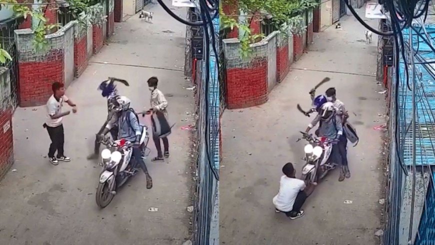 মগবাজারে প্রকাশ্য চাপাতি হাতে ছিনতাই, ভিডিও ভাইরাল