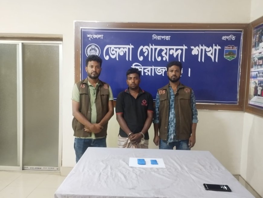 সিরাজগঞ্জে বিএনপি নেতার ছেলে ৫০০ পিস ইয়াবাসহ আটক
