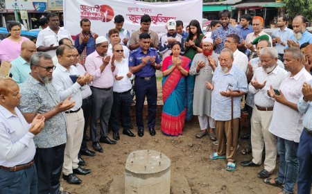 ঠাকুরগাঁওয়ে ‌‘জুলাই স্মৃতিস্তম্ভ’ নির্মাণ কাজের উদ্বোধন