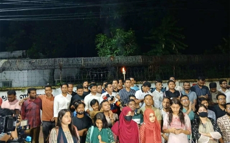 আইনশৃঙ্খলা পরিস্থিতি অবনতির প্রতিবাদে ঢাবিতে ছাত্রদলের মিছিল