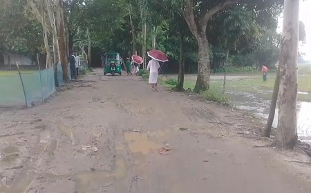 সুনামগঞ্জে রাস্তা সংস্কারের অভাবে দুর্ভোগে লক্ষাধিক পথচারী, ঝুঁকিতে যান চলাচল