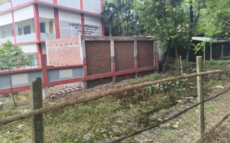 গণমাধ্যমে সংবাদ প্রকাশের পর সীমানা প্রাচীর পুনর্নির্মাণ করল প্রধান শিক্ষক!