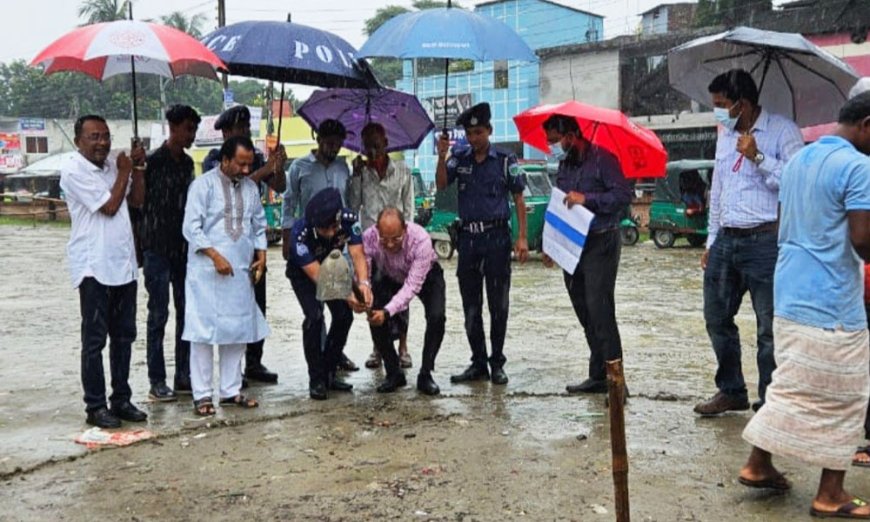 সিরাজগঞ্জে ‘জুলাই স্মৃতিস্তম্ভ’ নির্মাণ কাজের উদ্বোধন