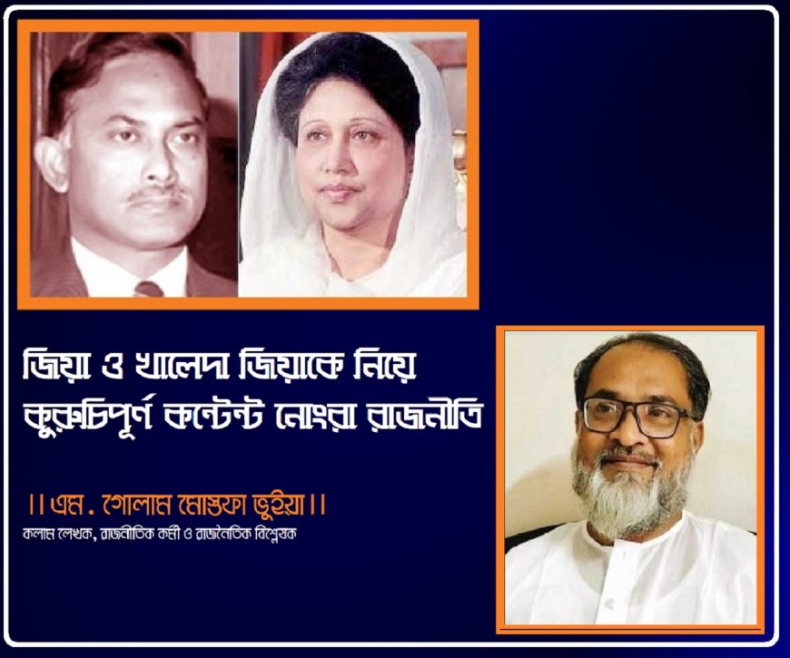 জিয়া ও খালেদা জিয়াকে নিয়ে কুরুচিপূর্ণ কন্টেন্ট নোংরা রাজনীতি