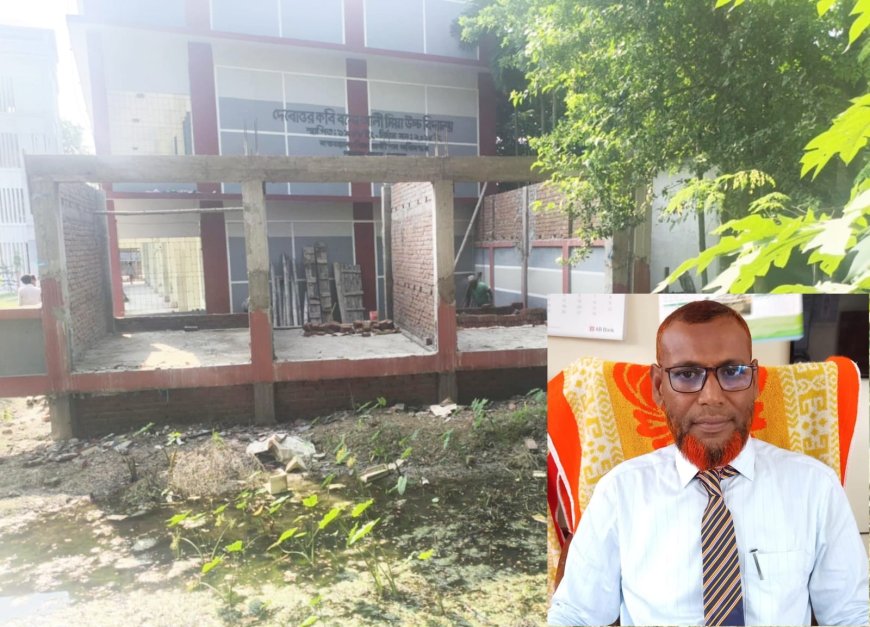 কবি বন্দে আলী মিয়া উচ্চ বিদ্যালয়ের প্রাচীর ভেঙ্গে মার্কেট নির্মাণের অভিযোগ
