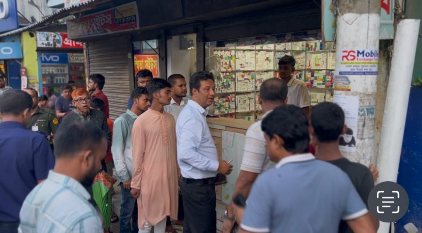 নগরকান্দায় ভ্রাম্যমাণ আদালতের অভিযান, ব্যবসায়ীকে জরিমানা