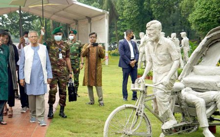 গণঅভ্যুত্থানের স্মৃতি ধরে রাখতে নির্মিত জাদুঘরের অগ্রগতি পরিদর্শনে প্রধান উপদেষ্টা