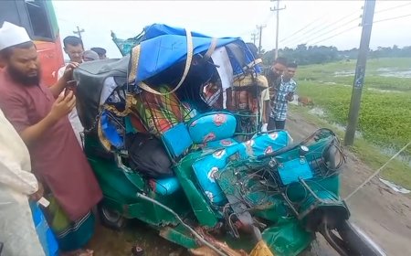 সুনামগঞ্জে বাস-সিএনজির মুখোমুখি সংঘর্ষে নিহত ৩