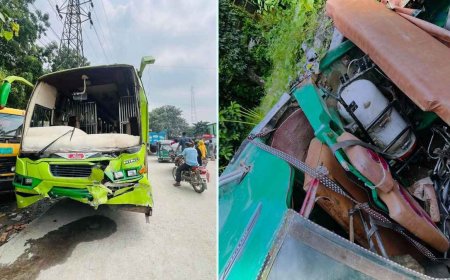 সিরাজগঞ্জে বাস-সিএনজির সংঘর্ষে চালক নিহত, আহত ১০