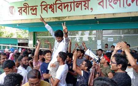 রবীন্দ্র বিশ্ববিদ্যালয়ের জন্য প্রকল্প অনুমোদন, অনশন ভেঙে শিক্ষার্থীদের উল্লাস