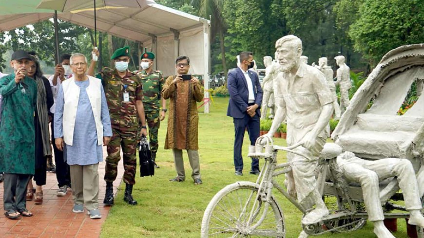 গণঅভ্যুত্থানের স্মৃতি ধরে রাখতে নির্মিত জাদুঘরের অগ্রগতি পরিদর্শনে প্রধান উপদেষ্টা