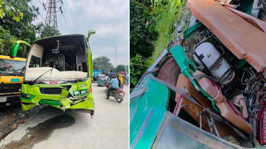 সিরাজগঞ্জে বাস-সিএনজির সংঘর্ষে চালক নিহত, আহত ১০