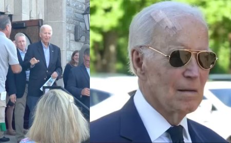 মাথায় ব্যান্ডেজ নিয়ে দীর্ঘদিন পর জনসম্মুখে জো বাইডেন