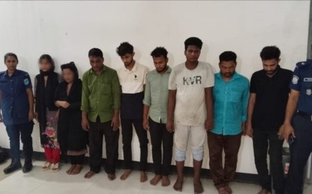 আশুলিয়ায় আবাসিক হোটেল থেকে নারীসহ আটক ৮