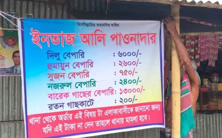 পাওনা টাকা আদায়ে ব্যতিক্রমধর্মী কৌশল, ব্যানারে দেনাদারদের নাম প্রকাশ