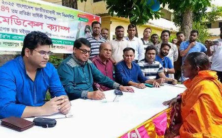 বিএনপি’র ফ্রি মেডিকেল ক্যাম্পে চিকিৎসা সেবা পেলেন এক হাজার অসহায় মানুষ