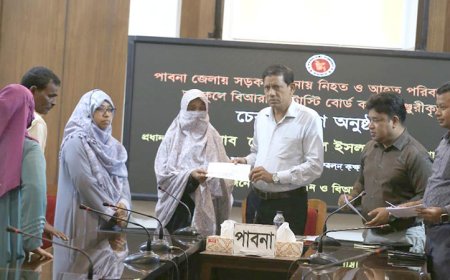 পাবনায় সড়ক দুর্ঘটনায় হতাহত ১৯ পরিবারকে আর্থিক সহায়তা