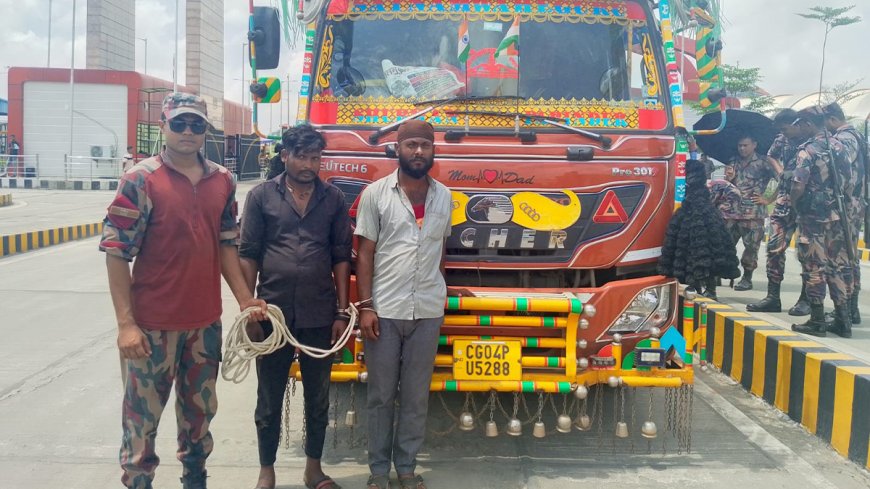 বেনাপোলে ভারতীয় ট্রাক থেকে পিস্তল ও গুলি জব্দ, ২ জন আটক