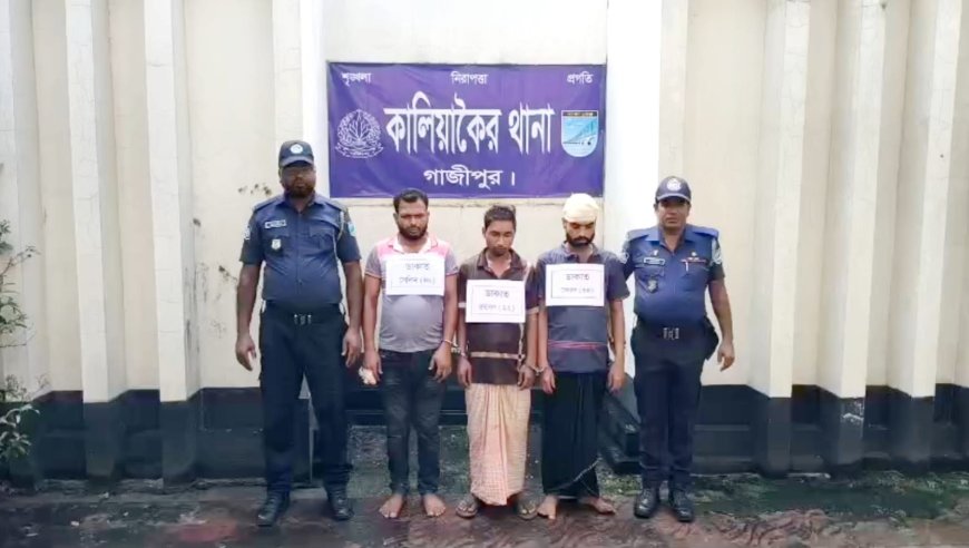 কালিয়াকৈরে ডাকাতির প্রস্তুতিকালে আটক ৩