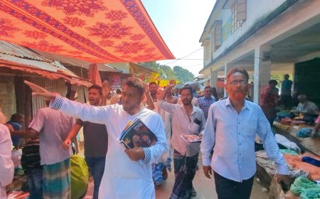 বিএনপির মনোনয়ন প্রত্যাশী সৈকতের গণসংযোগ ও লিফলেট বিতরণ