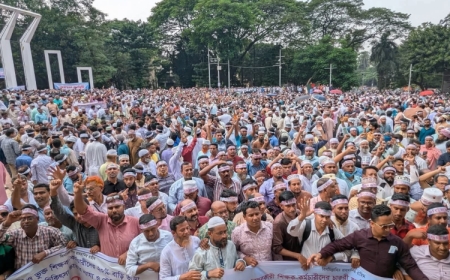 দাবি আদায়ে চতুর্থ দিনের মতো চলছে এমপিওভুক্ত শিক্ষকদের আন্দোলন