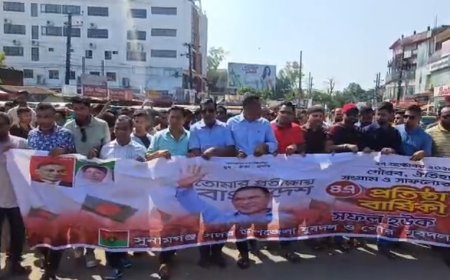 সুনামগঞ্জে যুবদলের ৪৭ তম প্রতিষ্ঠা বার্ষিকীতে আনন্দ র্যালি ও আলোচনা সভা