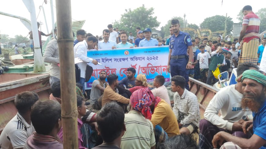 রাজবাড়ীতে নিষেধাজ্ঞা অমান্য করে ইলিশ ধরার দায়ে ১৬ জেলের কারাদণ্ড