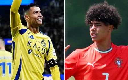 একই দিনে গোল করলেন রোনালদো ও তার ছেলে