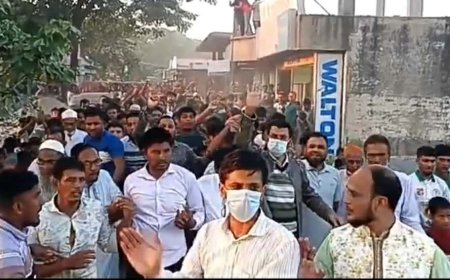 সুনামগঞ্জ-১ আসনে মাহবুবুর রহমানকে চূড়ান্ত মনোনয়ন দেওয়ার দাবিতে গণমিছিল