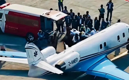 সিঙ্গাপুরে পৌঁছেছে হাদিকে বহন করা এয়ার অ্যাম্বুলেন্স