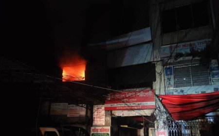 রাজধানীতে উদীচীর কার্যালয়ে আগুন