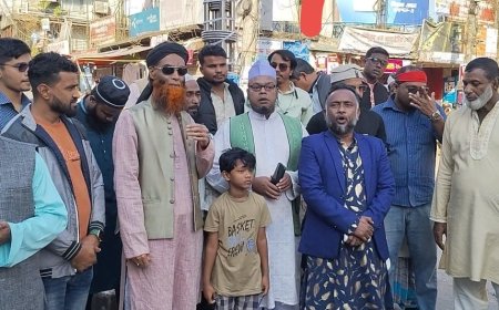 ওসমান হাদি হত্যার প্রতিবাদে সুনামগঞ্জে বিক্ষোভ মিছিল ও সমাবেশ