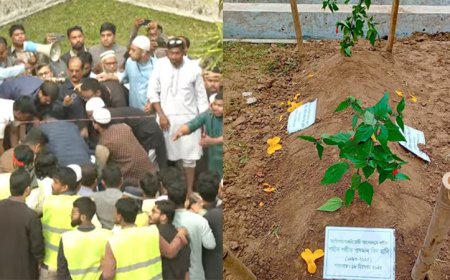 কবি নজরুলের সমাধির পাশে ওসমান হাদিকে দাফন